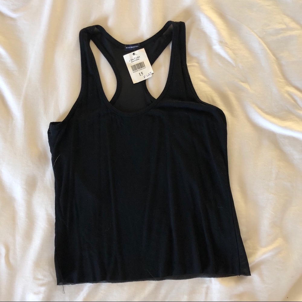 Brandy Melville black top, mesh on the back